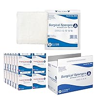 Dynarex Surgical Gauze Sponges - Absorbent Cotton Fabric With Folded Edges - Soft, Durable, Individually Wrapped Dressing - 4x4
