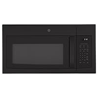GE JNM3184DPBB 1.8 Cu. Ft Oven with Recirculating Venting Over the Range Microwave, 12.8 in, Black