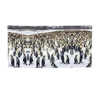 Holiday Party Banner - UV Resistant and Fade-Proof, Perfect for Halloween and Christmas Decorations penguins in the snow