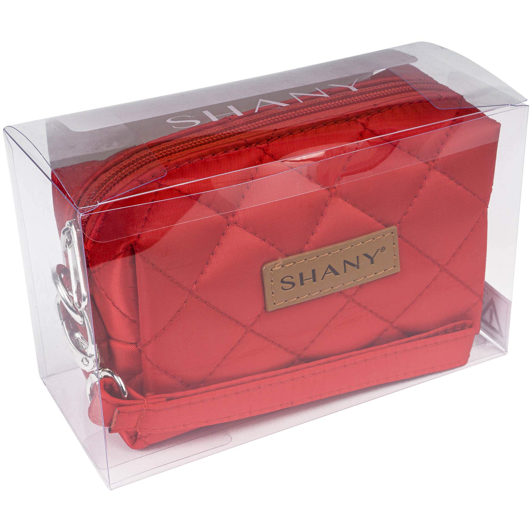 SHANY Limited Edition Mini Tote Bag and Travel Makeup Bag, Cherry Red