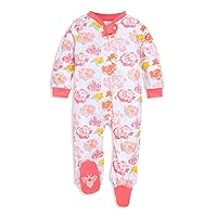 Burt's Bees Baby Baby Girls' Sleep and Play Pajamas, 100% Organic Cotton One-Piece Romper Jumpsuit Zip Front Pjs