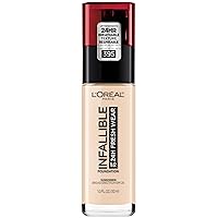 L'Oreal Paris Makeup Infallible Up to 24 Hour Fresh Wear Lightweight Foundation, Rose Pearl, 1 Fl Oz.