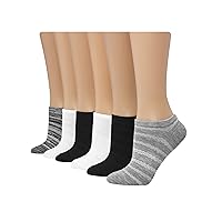 Hanes Women's Socks, Lightweight Breathable Socks, No Show and Super No Show, 6-Pack