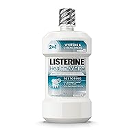 Healthy White Restoring Fluoride Mouth Rinse, Anticavity Mouthwash for Teeth Whitening, Bad Breath and Enamel Restoration, Clean Mint, 32 fl. oz(packaging may vary)