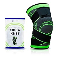 Circa Knee Sleeve - (x1) Medium Compression Knee Sleeves for Men and Women | Knee Compression Brace for Tired and Achy Knees | Comfortable, Lightweight Knee Sleeves Running and Sports