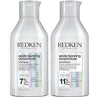 REDKEN Bonding Shampoo & Conditioner Set for Damaged Hair Repair | Acidic Bonding Concentrate | Sulfate-Free | Repairs Bleached or Color-Treated Hair | For All Hair Types
