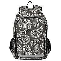 ALAZA Paisley Black Grey Seamless Backpack Daypack Bookbag