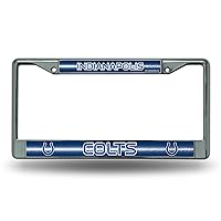 Indianapolis Colts Bling Chrome License Plate Frame with Glitter Accent