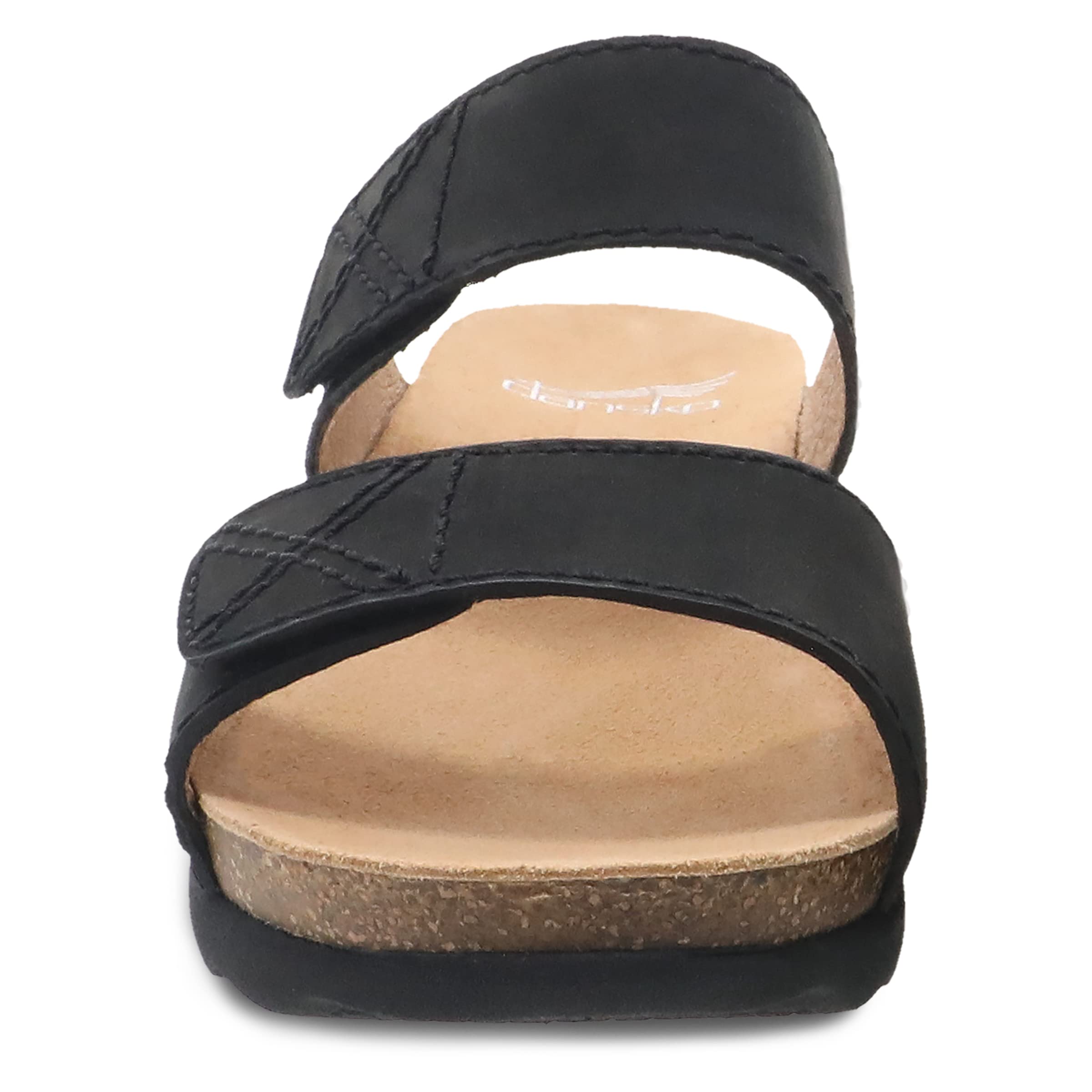 Dansko Maddy Slip-On Wedge Sandal for Women –Comfortable Wedge Shoes with Arch Support –Fully Adjustable Straps with Hook & Loop Closure–Versatile Casual to Dressy Footwear –Lightweight Rubber Outsole