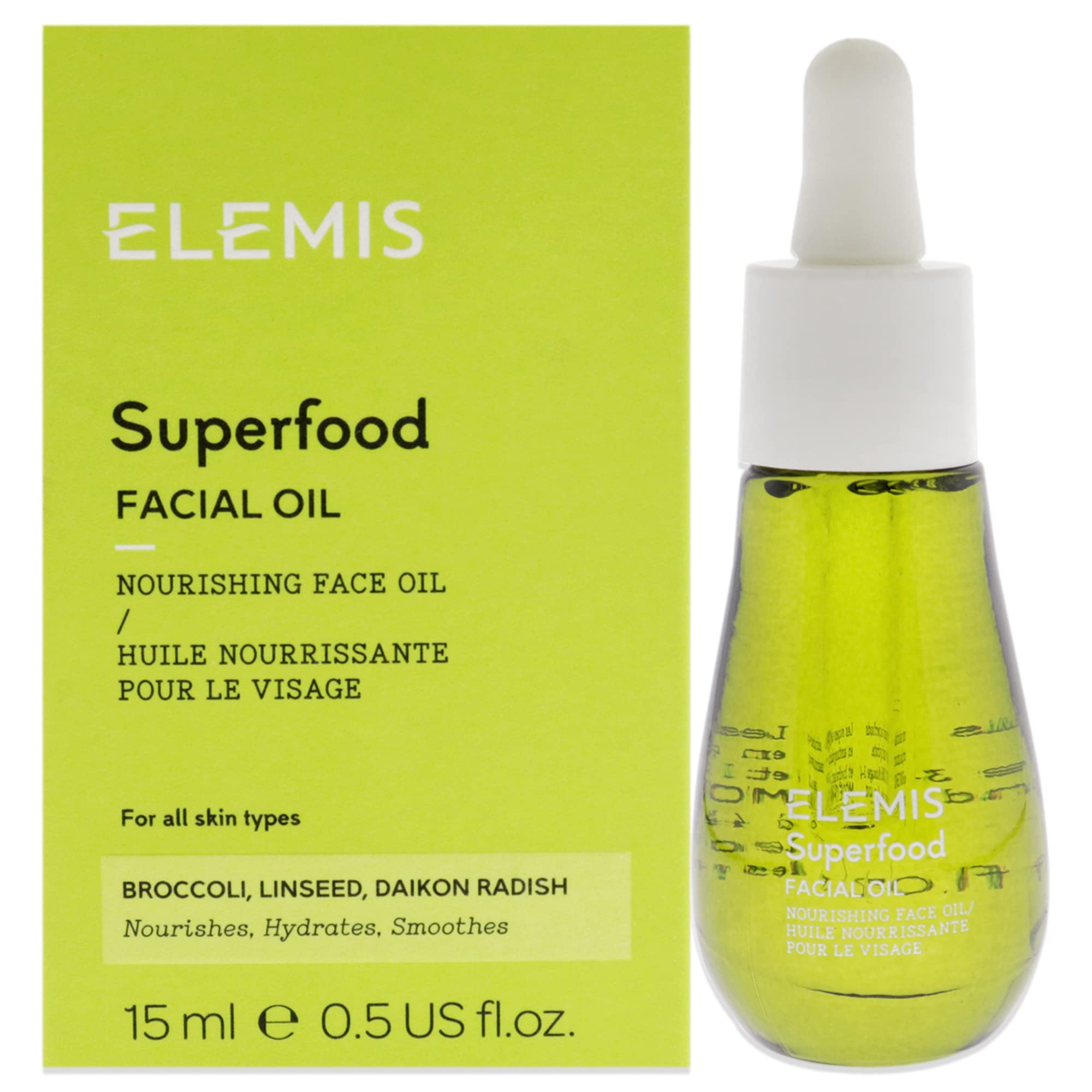 ELEMIS Superfood Facial Oil Concentrated Lightweight, Nourishing Daily Face Oil Hydrates and Smooths Skin