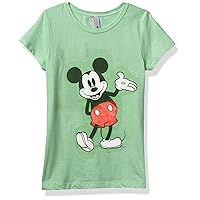 Disney Characters World Famous Mouse Girl's Heather Crew Tee