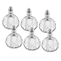 Elegant and Modern Handcrafted Optical Crystal Salt and Pepper Shakers - Mini Zendra Shakers, Set of 6, 2.5 Inches