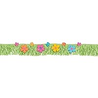 Multicolor Hibiscus Fringe Banner with Paper Fabric Flowers - 70