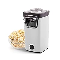 Automatic Stirring Popcorn Maker, 450W Electric Hot Oil Popcorn Machine  with Hot Air Circulation, Mini Automatic Popcorn Maker Machine, Healthy Oil-Free,  for Movie Night Kids Party Healthy Snacks
