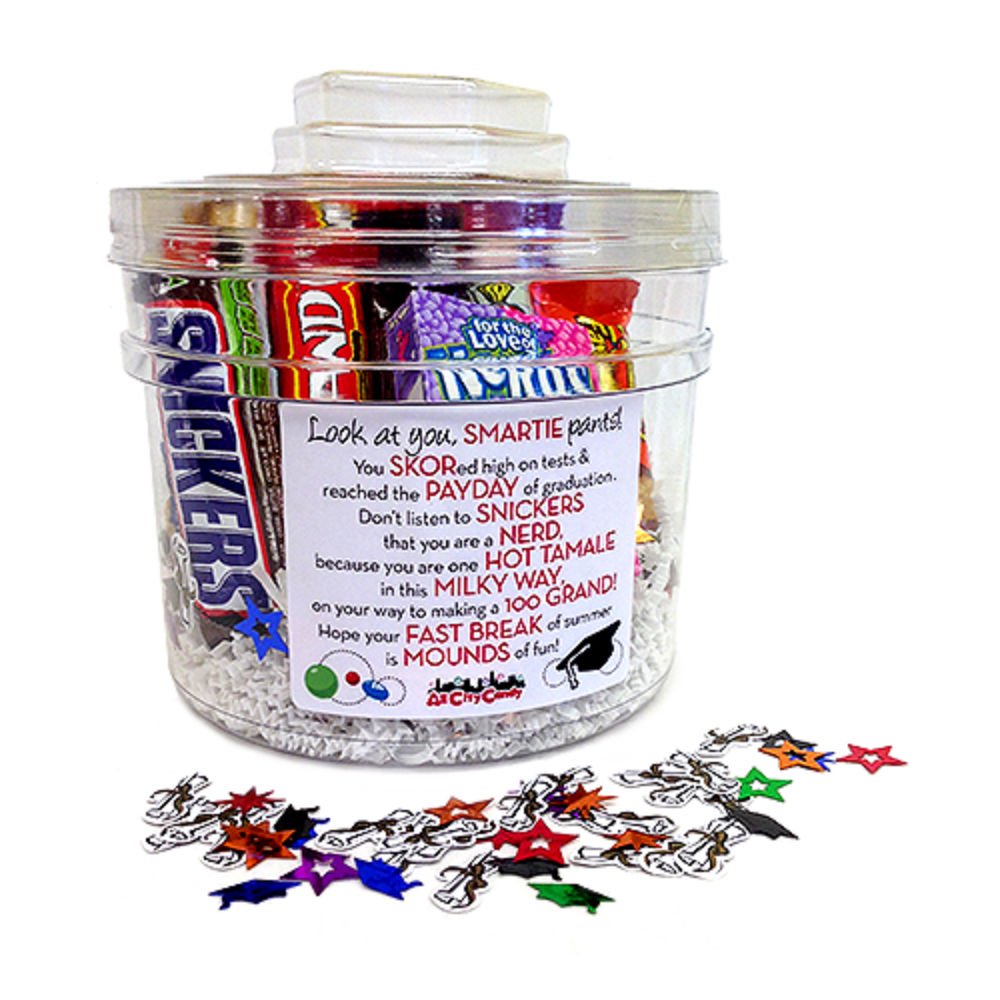 All City Candy's Graduation Candy Bar Poem Gift Bucket