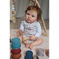 Zero Pam 24 Inch Reborn Baby Dolls Boy Realistic Baby Doll Soft Weighted Body Lifelike Reborn Toddler Dolls Soft Silicone Babies That Look Real Newborn Doll with Accessories