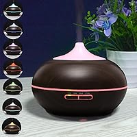 Essential Oil Aromatherapy Diffuser. Wood Grain 300ml Ultrasonic Quiet Cool Mist Humidifier with Auto Shut-Off. for Home Bedroom Yoga Spa Office Baby Room