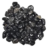 Materials: 1 lb Black Onyx Tumbled Stones - Grade 1 - XSmall - 0.5