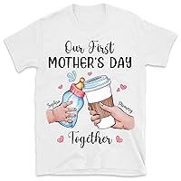 Personalized Our First Mothers's Day Together Shirt, 1st Mother's Day Shirt, Milk n Coffee Mommy & Baby Matching Outfit Set
