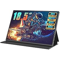 18.5 inch Portable Monitor,Ultra Slim Aluminum Alloy Case Laptop Game Office Monitor with VESA 100% sRGB 1080P HDR USB Type-C HDMI Monitor,for Computer Phone Switch Xbox PS4 PS5