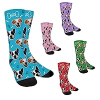 Custom Socks for Women, Men, Girls, and Boys for Valentine's Day Mother's Day Father's Day Christmas Halloween