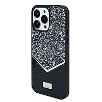 LOFIRY-Case for iPhone 15Pro Max/15 Pro/15 Plus/15, Sparkle Glitter Light Luxury Design Bling Protective Cover Shell for Women Men (15,Black)