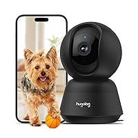 Hugolog 3K 5MP Indoor Pan/Tilt Security Camera with Auto-Focus,Ideal for Baby Monitor/Pet Camera/Home Security,Starlight Color Night Vision,Human/Pet AI,Two-Way Audio,US Cloud,Compatible with Alexa