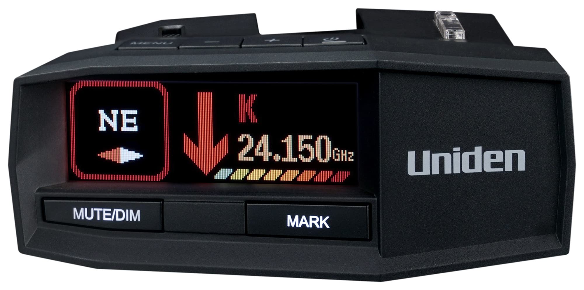 UNIDEN R8 Extreme Long-Range Radar/Laser Detector, Dual-Antennas Front & Rear Detection w/Directional Arrows, Built-in GPS w/Real-Time Alerts, Voice Alerts, Red Light Camera and Speed Camera Alerts