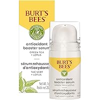 Burt's Bees Green Tea Face Serum, Protects & Improves Skin Tone with Antioxidant Rich Green Tea & Lotus, Naturally Brightening & Firming, Lightweight - Antioxidant Booster Serum (1 oz)