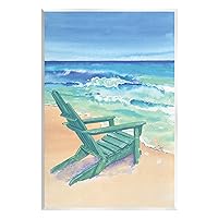 Rolling Beach Waves Chair Wood Wall Art, Design by Erica Christopher