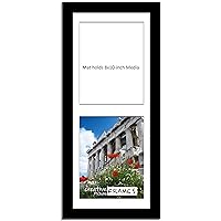 CreativePF [1024bk] Black Picture Frame With White Mat/Black Core To Hold 8x10-inch Media, Includes Installed Sawtooth Hangers