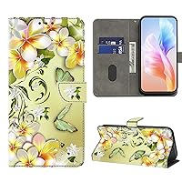 for iPhone 11 Pro Max Case,iPhone 11 Pro Max Phone Case Wallet,Cute 3D Print Flip Folio PU Leather Phone Cover with Card Holder Magnetic Closure for iPhone 11 Pro Max - Green Floral Butterfly