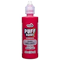 TULIP 41402 Dimensional Fabric Paint, 4 Fl Oz (Pack of 1), Slick Deep Red