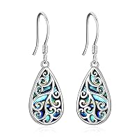 VONALA 925 Sterling Silver Vintage Dangle Earrings with Abalone Shell Jewellery Birthday Gifts for Women…