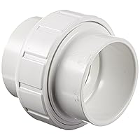 Spears 457 Series PVC Pipe Fitting, Union with Buna O-Ring, Schedule 40, 2