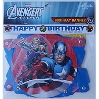 1 X Marvel Avengers Assemble Happy Birthday Banner - 5.75'