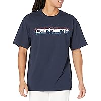 Carhartt Men's Loose Fit Heavyweight Short-Sleeve Logo Graphic T-Shirt 105709