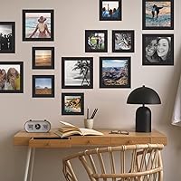 RoomMates RMK5340SCS Gallery Frames Peel and Stick Wall Decals, Black