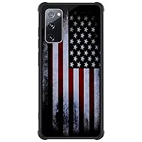 Tnarru Compatible with Samsung Galaxy S20 FE Case American Flag Pattern Hard PC Back and Soft TPU Sides Scratchproof Shockproof Protective Case for Samsung Galaxy S20 FE 5G -Black