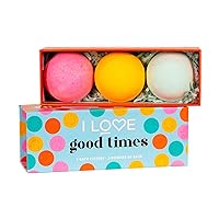 I LOVE Special Moments Good Times Bath Fizzer Pack - Natural Bath Bombs Gift Set - Shea Butter Bath Bombs Set - Spa Gift Set for Women - 3 pc