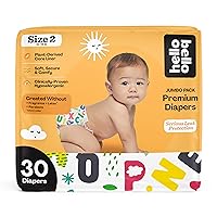 Hello Bello Premium Baby Diapers Size 2 I 30 Count of Disposeable, Extra-Absorbent, Hypoallergenic, and Eco-Friendly Baby Diapers with Snug and Comfort Fit I Alphabet Soup