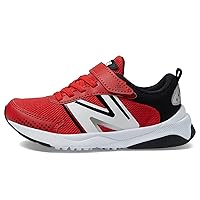 New Balance Dynasoft 545 V1 Bungee Lace with Top Strap Running Shoe, True Red/Black, 1.5 US Unisex Little Kid