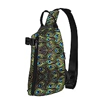 Flower And Bird Print Lightweight Adjustable Crossbody Backpack Daypack For Men,Women Sling Bag
