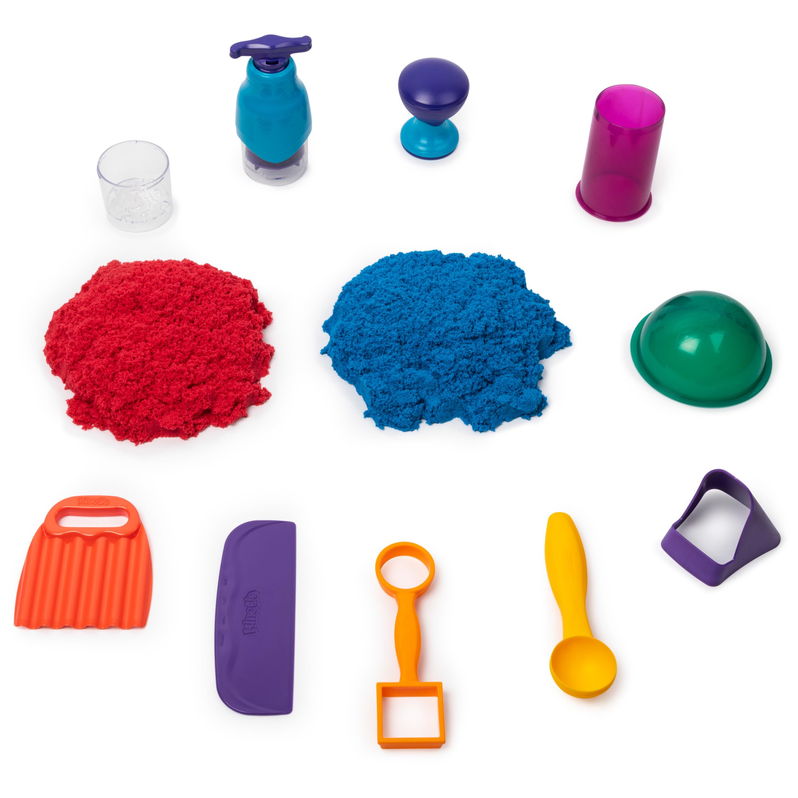 Kinetic Sand, Sandisfying Set with 2Lbs of Sand and 10 Tools, Play Sand Sensory Toys for Kids Ages 3 and Up