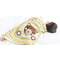 ( Bear Stlye DIY Amigurumi Knit and Crochet Kit | DIY Crochet Kit Includes Crochet Yarn, Hook, and Needles | Baby Blanket Crochet Yarn Kit