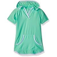 Free Country Girls' Hooded Kangaroo Cover Up (Mint, XS (5/6))