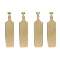 Walnut Hollow Unfinished Pine Wood Greek Paddles for Arts Crafts, Sorority, Fraternity & Home Decorating, (4 Pack)