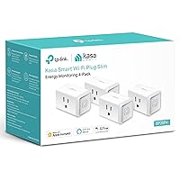 Plug Mini 15A, Apple HomeKit Supported, Smart Outlet Works with Siri, Alexa & Google Home, UL Certified, App Control, Scheduling, Timer, 2.4G WiFi Only, 4 Count (Pack of 1) (EP25P4), White