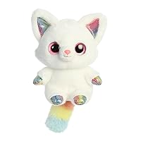 Aurora® Vibrant Yoohoo® Rainbow Pammee™ Stuffed Animal - Eye-Catching Display - Whimsical Cuteness - White 5 Inches
