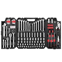 Eastvolt 248 Pieces Mechanics Tool Set, General Purpose Mixed Sockets and Wrenches, Hand Tool Set Auto Repair Tool Kit with Storage Case (EVHT24801)